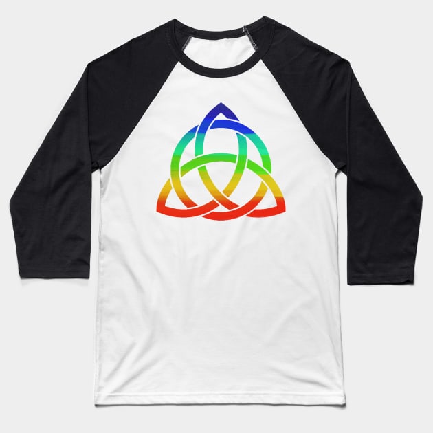 Triquetra Colors 7 chakra Baseball T-Shirt by GalartCreations